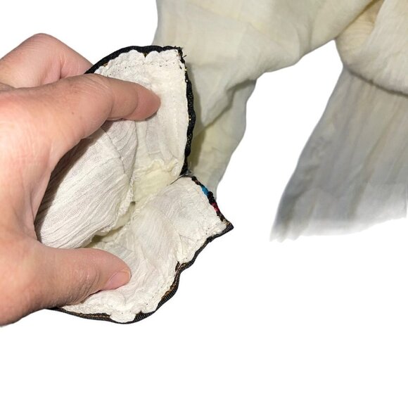 Island Tribe Womens Dress One Size Cream Hebesha Maxi With 2 Scarfs Belt - Picture 9 of 10